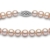 Kimura Perlen 14 Karat Weißgold 6mm pink naturfarbens 19cm langes Süßwasser-Zuchtperlen Armband in AA Qualität -