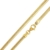 MATERIA 925 Silber Schlangenkette Gold - Damen Halskette 18K vergoldet 750er Gold Kette 1,2mm in 40 - 90 cm #K22-G, Länge Halskette:40 cm - 