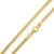 MATERIA 925 Silber Schlangenkette Gold - Damen Halskette 18K vergoldet 750er Gold Kette 1,2mm in 40 - 90 cm #K22-G, Länge Halskette:40 cm - 