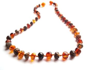 NATUR BERNSTEIN KETTE HALSKETTE ECHTE BALTISCHE BERNSTEIN Amberta® - 