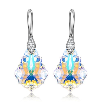 NINASUN "Aurora" 925 Sterling Silber Damen Ohrringe Gemacht mit Swarovski Kristallen Aurore Boreale -
