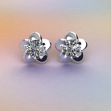 ONECK Damen Schmuck set 925 Sterling Silber Ohrringe Silber mit Kette Silber - 