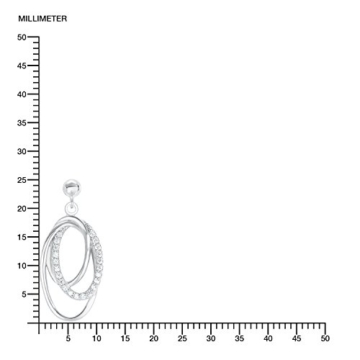 s.Oliver Damen-Ohrhänger Elegant 925 Silber rhodiniert Zirkonia weiß-2012603 - 