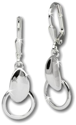 SilberDream Damen-Ohrringe Blättchen 925er Sterling Silber SDO549 -
