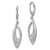 SilberDream Ohrringe Ohrhänger Blätter Zirkonia weiß aus 925er Sterling Silber Damen Ohrring SDO366M -