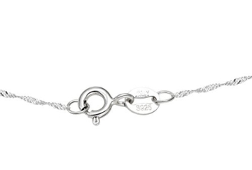 Silberschmuck Kette 925 Sterling Silber Sterlingsilber Kette Halskette für Damen, Silber Singapurkette - 