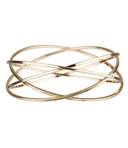 SIX "Trend" gold farbener Armreif, aus vier fest verbundenen Reifen bestehend, Damen Arm Band Schmuck, 6,7 cm (442-453) -
