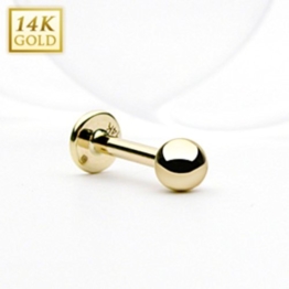 Stachelkleid® 14 Karat 585 Echt Gold Labret Monroe Medusa Stecker Stud Piercing -