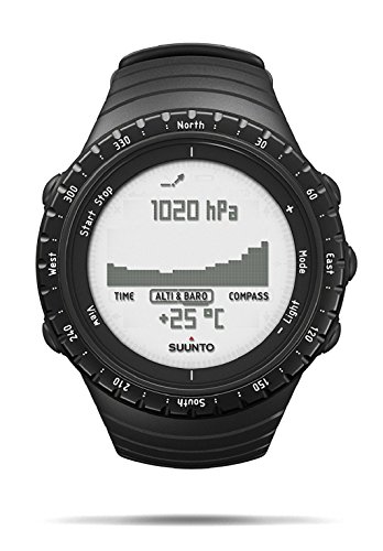 Suunto Unisex Core Outdoor-Uhr für alle Höhenlagen, Höhenmesser, Barometer, Wetterfunktionen, Robustes Verbundgehäuse, standard schwarz, Wasserfest (30 m), SS014809000 - 