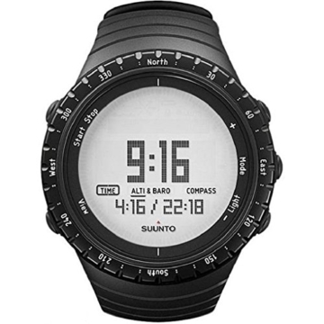 Suunto Unisex Core Outdoor-Uhr für alle Höhenlagen, Höhenmesser, Barometer, Wetterfunktionen, Robustes Verbundgehäuse, standard schwarz, Wasserfest (30 m), SS014809000 -