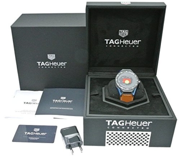 Uhr Tag Heuer Connected Modular sbf8 a8001.11ft6110 Quarz (Batterie) Titan Quandrante schwarz Armband Leder - 