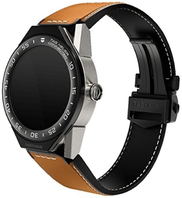 Uhr Tag Heuer Connected Modular sbf8 a8001.11ft6110 Quarz (Batterie) Titan Quandrante schwarz Armband Leder - 