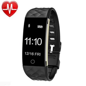 Willful SW328 Fitness Tracker mit Pulsmesser - Wasserdichte Fitness Armband Puls Armband Aktivitätstracker Schrittzähler Uhr mit Schlafmonitor Kalorienzähler Vibrationsalarm Anruf SMS Whatsapp Beachten mit iPhone Android Handy kompatibel - 