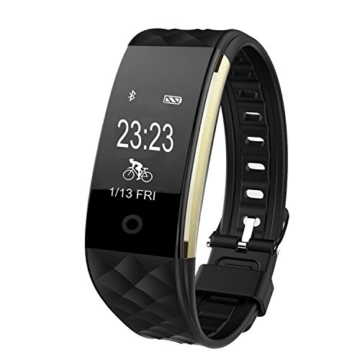 Willful SW328 Fitness Tracker mit Pulsmesser - Wasserdichte Fitness Armband Puls Armband Aktivitätstracker Schrittzähler Uhr mit Schlafmonitor Kalorienzähler Vibrationsalarm Anruf SMS Whatsapp Beachten mit iPhone Android Handy kompatibel -