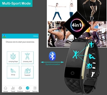Willful SW328 Fitness Tracker mit Pulsmesser - Wasserdichte Fitness Armband Puls Armband Aktivitätstracker Schrittzähler Uhr mit Schlafmonitor Kalorienzähler Vibrationsalarm Anruf SMS Whatsapp Beachten mit iPhone Android Handy kompatibel - 
