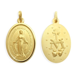 Wundertätige Madonna Immaculata Milagrosa Marienanhänger Medaille glatter Rand -